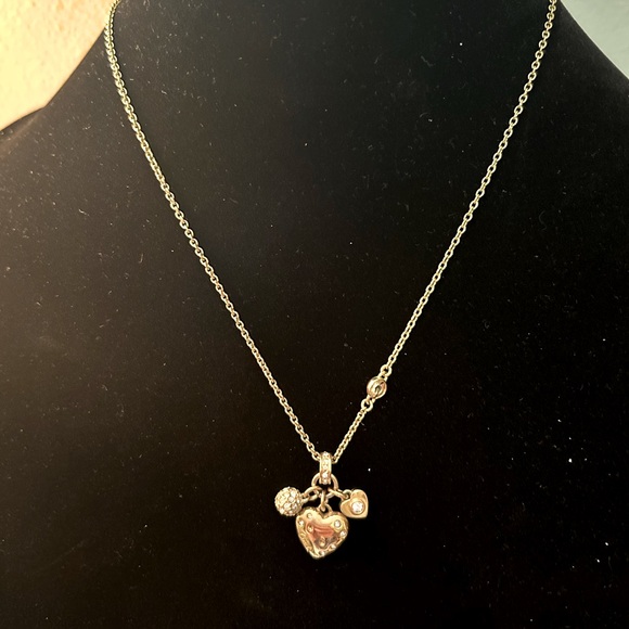 Coach Gold Heart Charm Necklace - Picture 1 of 7